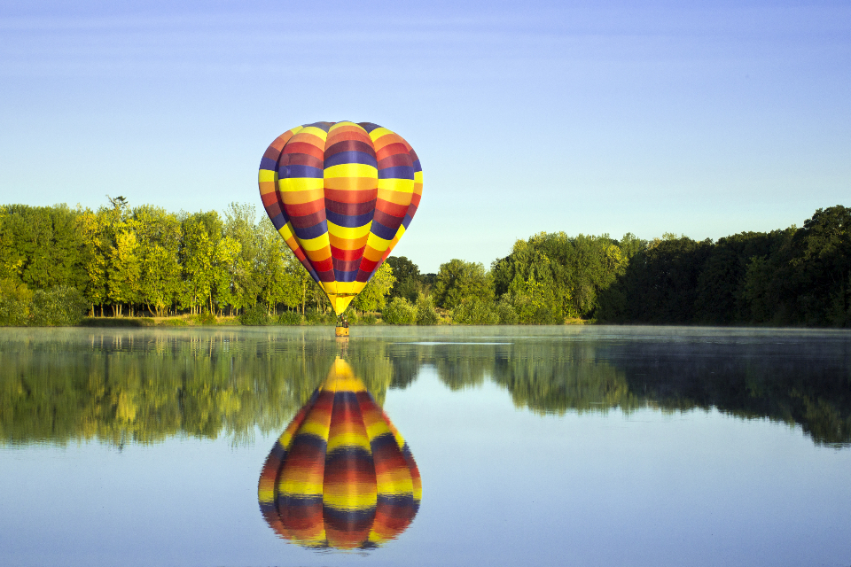 Hot Air Balloon Lake