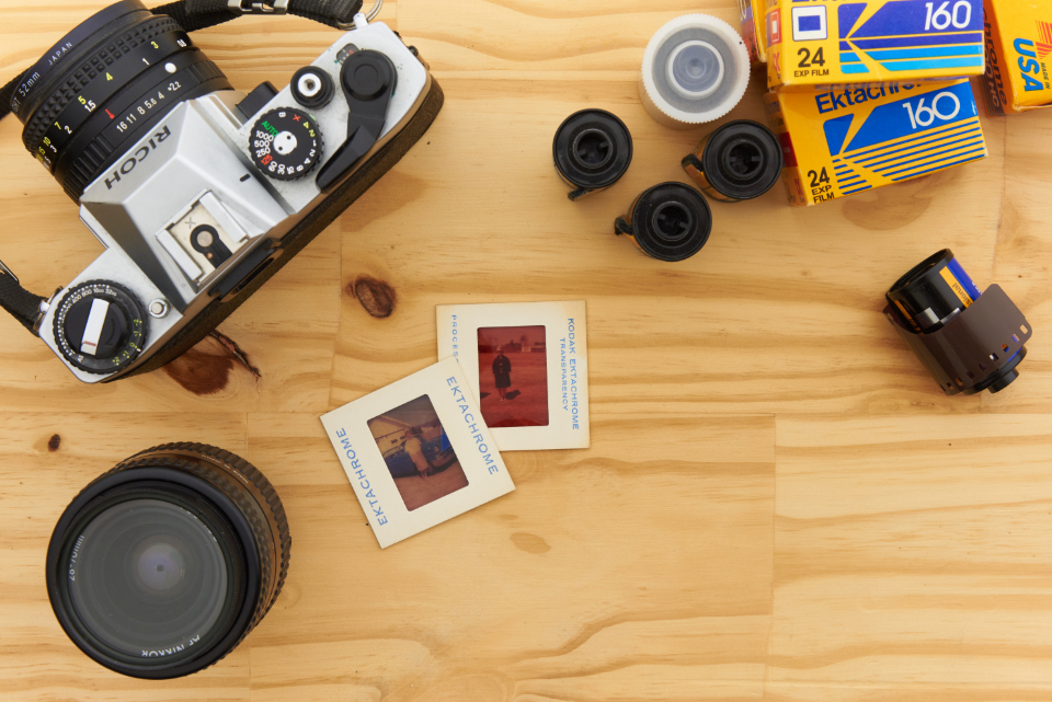 Camera Flat Lay