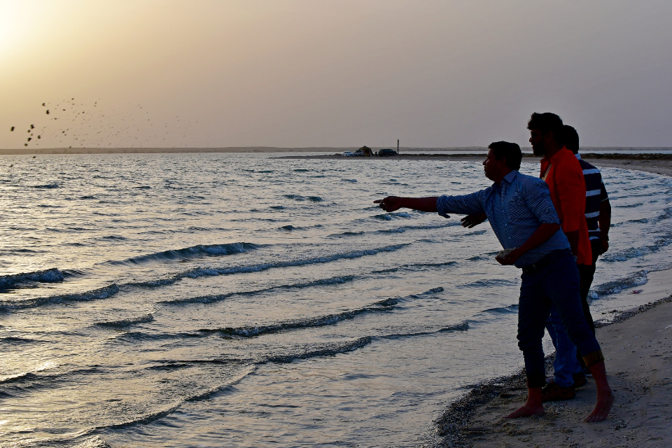 Three Friends Relaxing