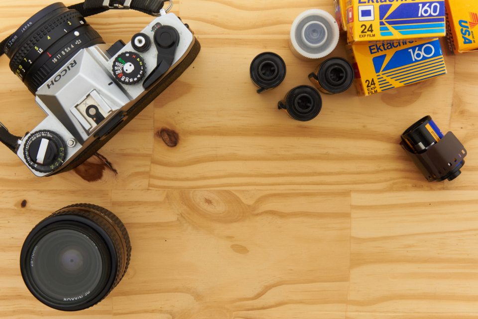 Camera Flat Lay