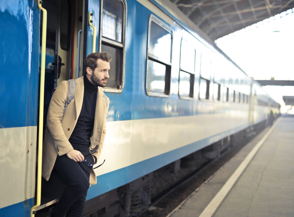 Man Exiting