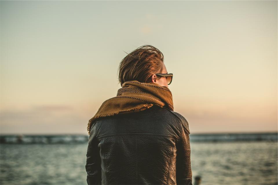 Leather Jacket Scarf