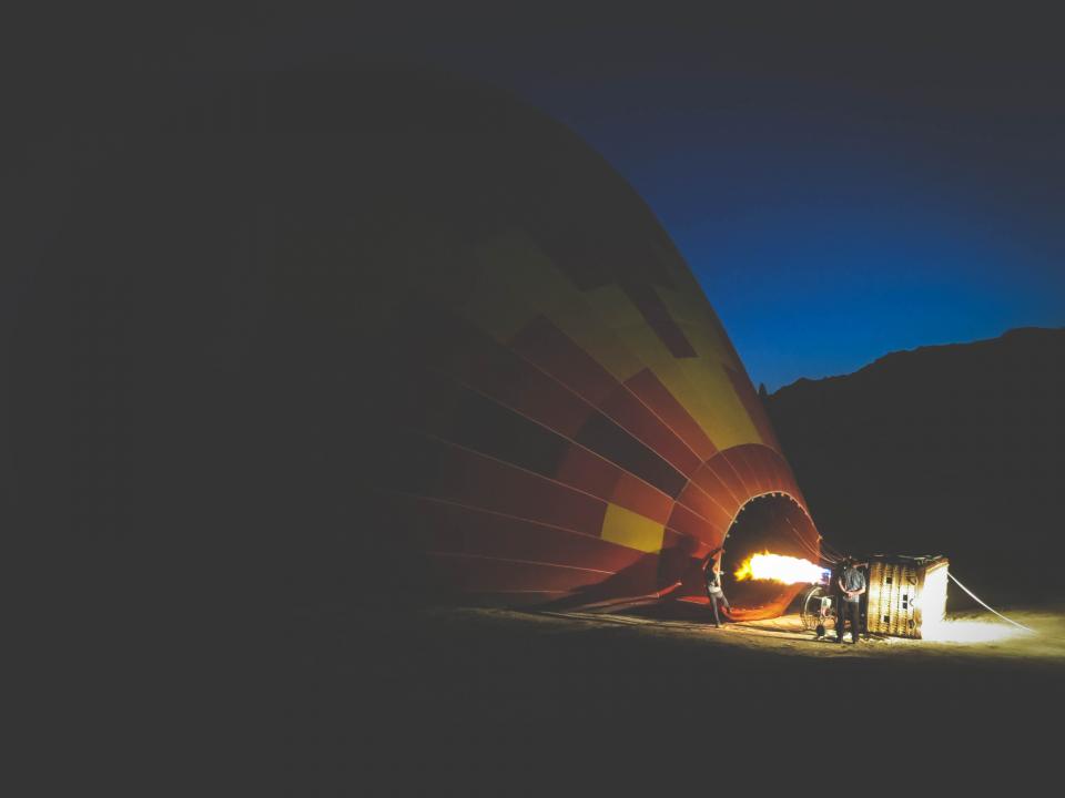 Hot Air Balloon Fire