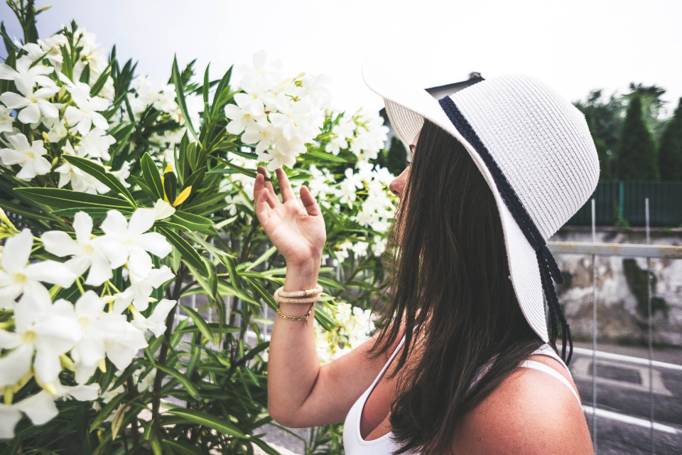 Woman Smelling
