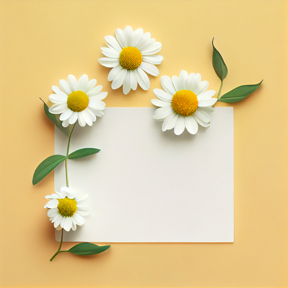 Flat Lay Daisies