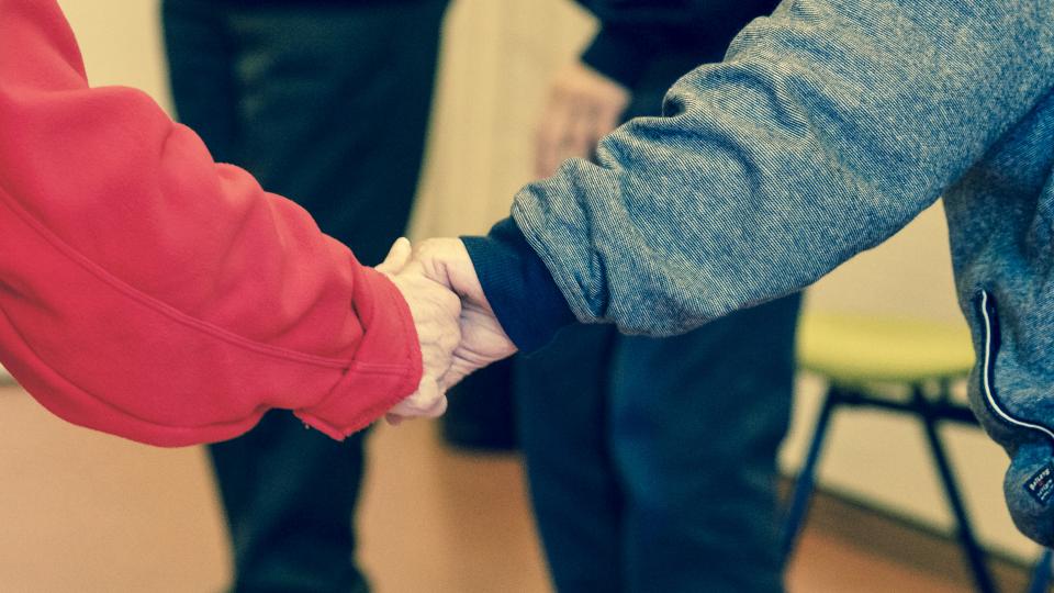Holding Hand Red
