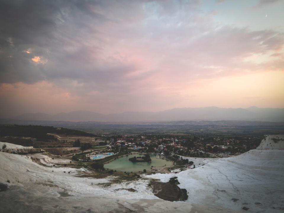 Sunset Travertine Pools