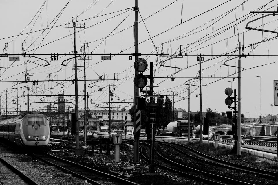 Black And White Train Tranks