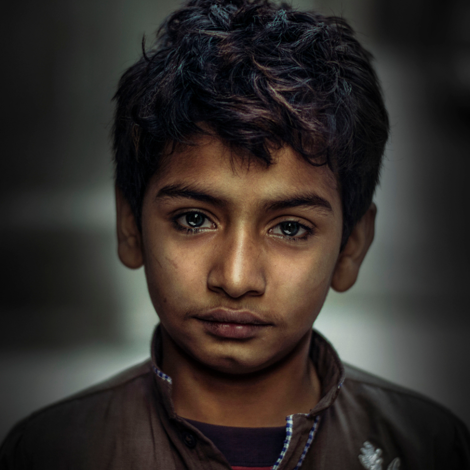 Emotional Boy Portrait