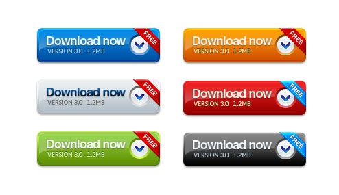 Download Button Set PSD