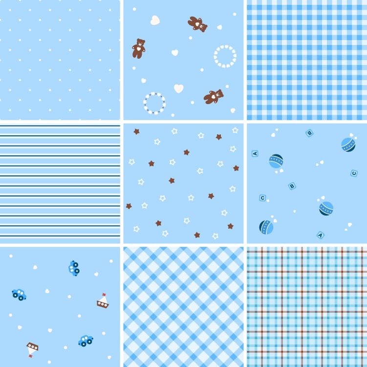 Collection of Seamless Plaid Patterns Vector Background