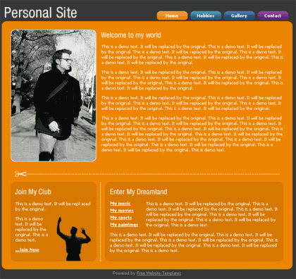 Free Personal Website Template