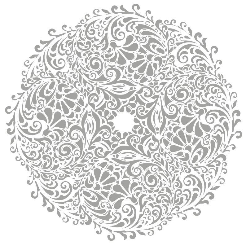 Floral Round Background Vector Illustration