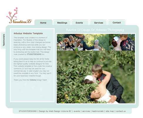 Free Wedding Website Template