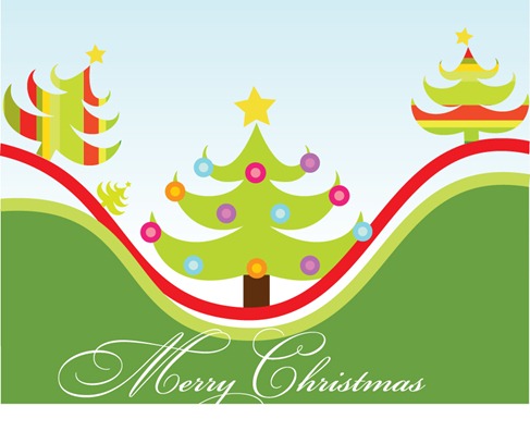 Free Christmas Tree Vector Graphic Pack