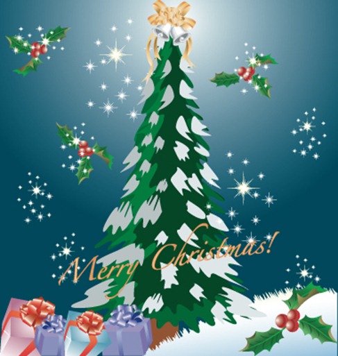 Free Christmas Tree Vector Graphic Pack