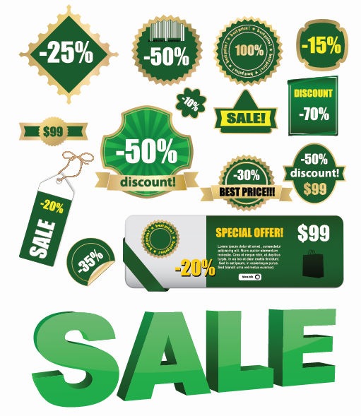Vector Sale Labels