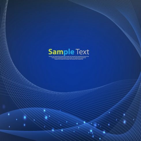 Abstract Blue Wave Line Background