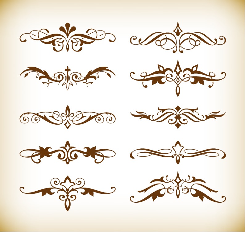Vector Set of Decorative Elements for Your Design