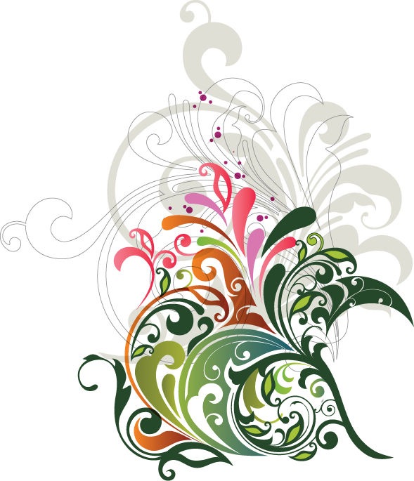 Vector Floral Design Element