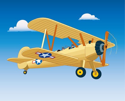 Free Vector Graphics : Vintage Aircraft Flight