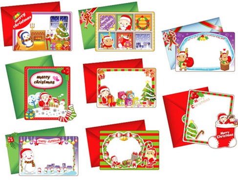 8 Lovely Christmas Vector Cards