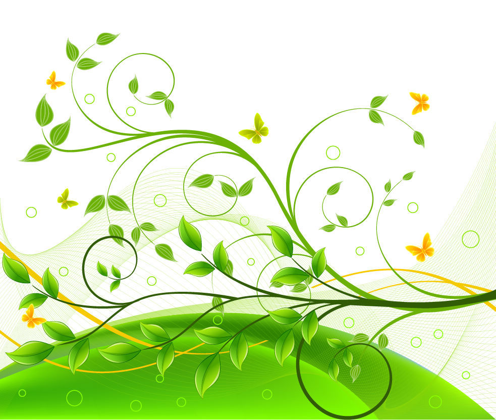 Green Floral Background