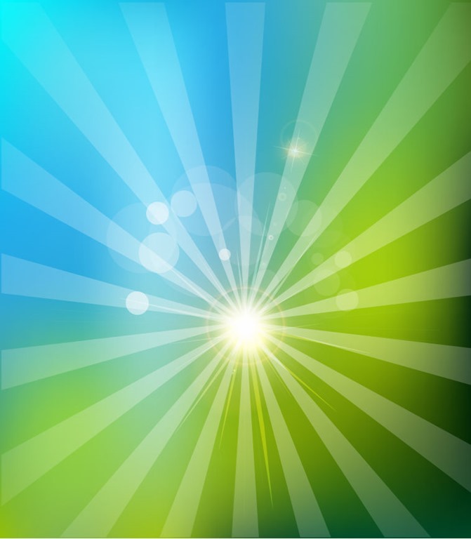Solar Nature Background Vector Illustration