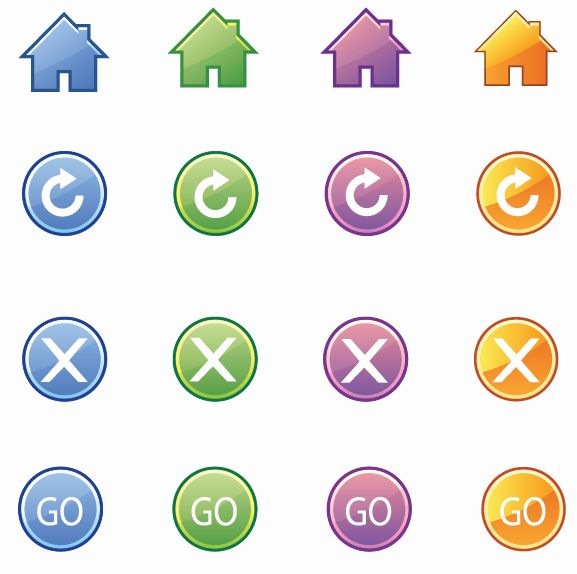 Basic Web Icons Vector
