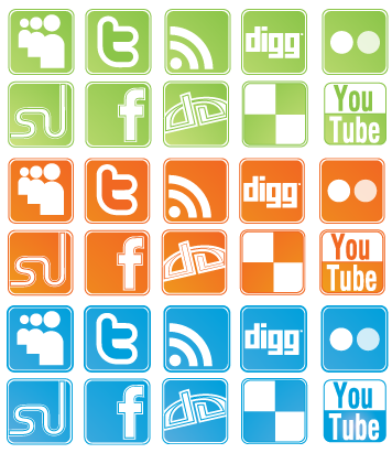 Free Icon Set - Social Network Sites