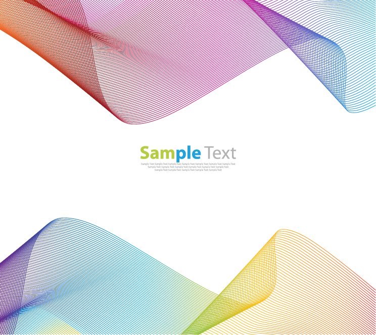Colored Waves Background Vector Illustration
