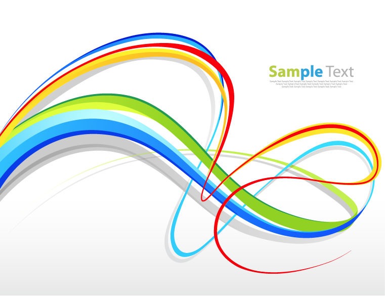 Abstract Colorful Curves Background Vector Illustration