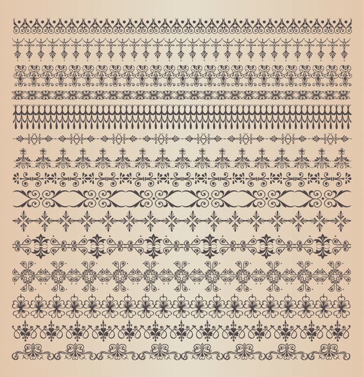 Ornamental Vector Borders or Dividers