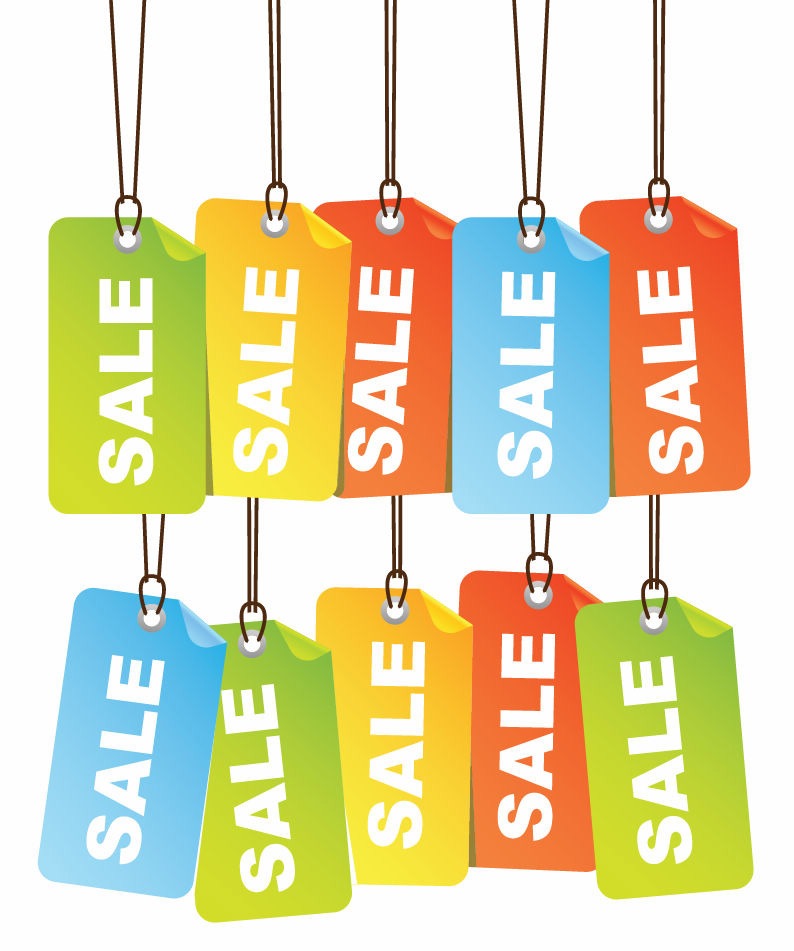Free Colourful Sale Tags Vector Illustration