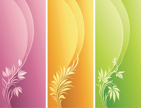 Fashion Floral with Curve Background
