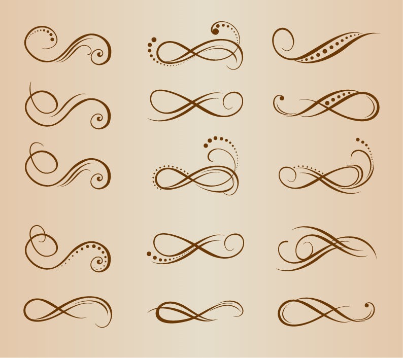 Vector Vintage Ornaments Floral Elements