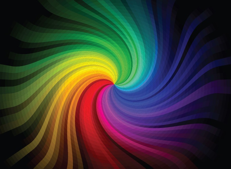 Free Abstract Colorful Rainbow Vector Background