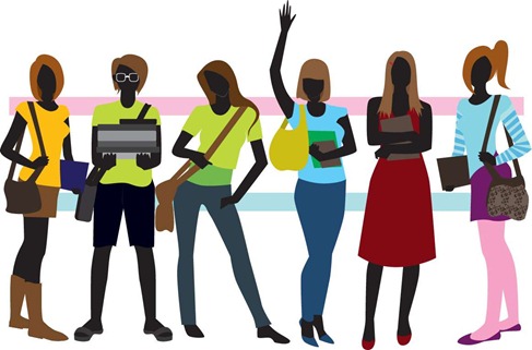 Students Vector Graphic