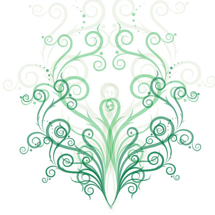 Green Fashion Floral Vector