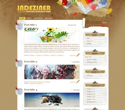 Free WordPress Theme - Paper Wall