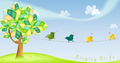 Free Singing Birds Vector