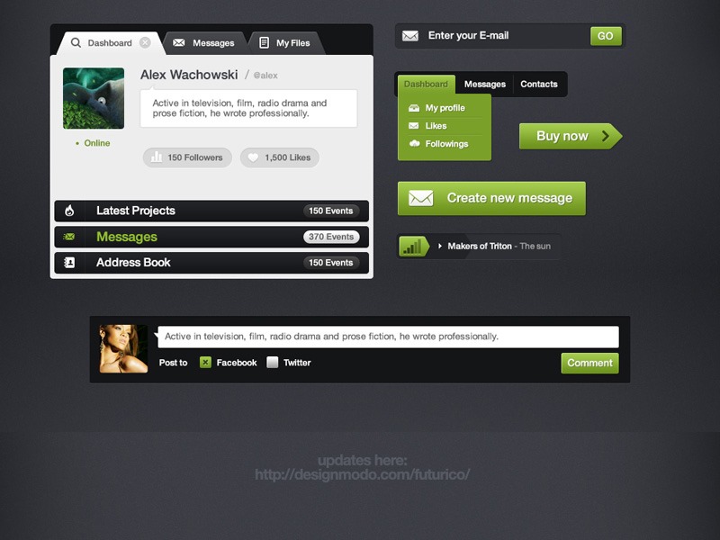 Futurico - User Interface Elements Free Pack