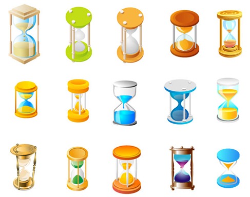 15 Free Vector hourglass