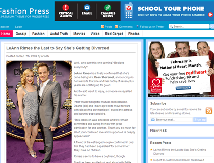Free Wordpress Theme - Fashion Press