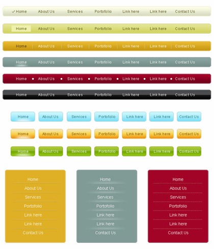 12 Free CSS Menus Styles