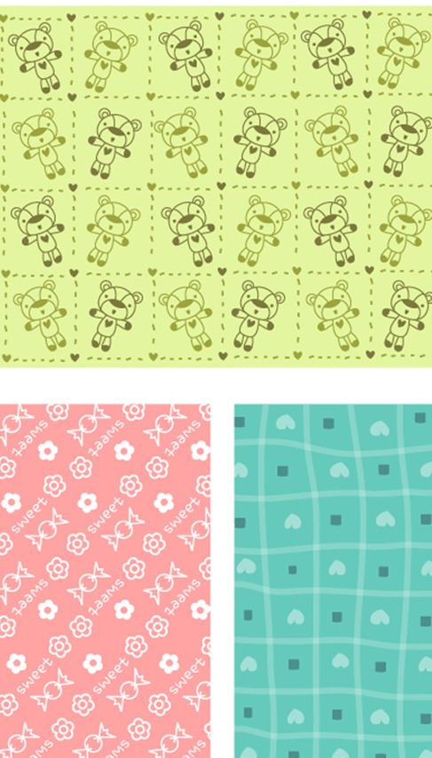 Lovely background series vector material