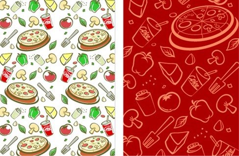 Lovely background series vector material 3