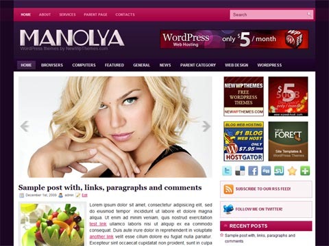 Free WordPress Theme - Manolya