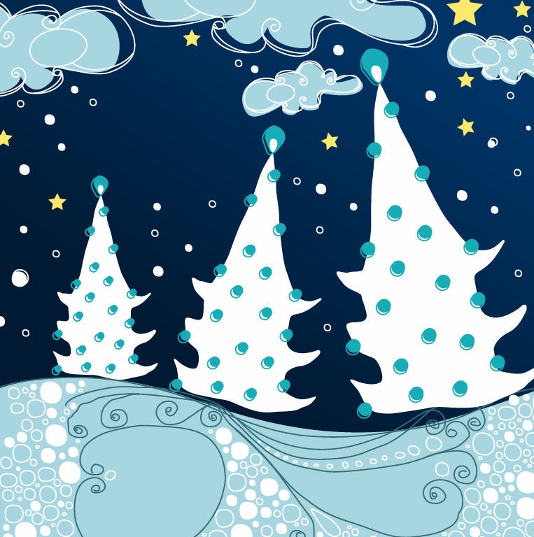 Abstract Christmas Vector Illustration