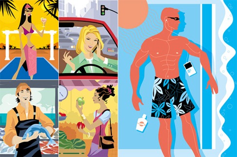 5 People illustrator vector graphics